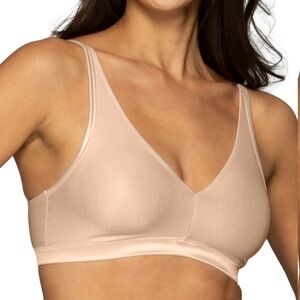 NWT Vanity Fair Women's Illumination Wireless Bralette 72108 / Rose Beige / 2XL